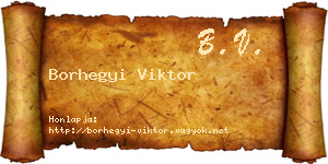 Borhegyi Viktor névjegykártya