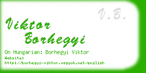 viktor borhegyi business card